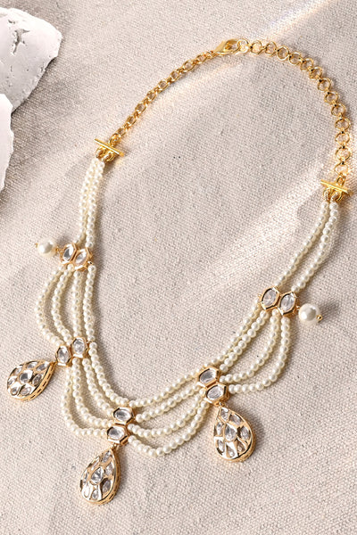 Joules by Radhika Waves Of Pearl Necklace jewellery indian designer wear online shopping melange singapore