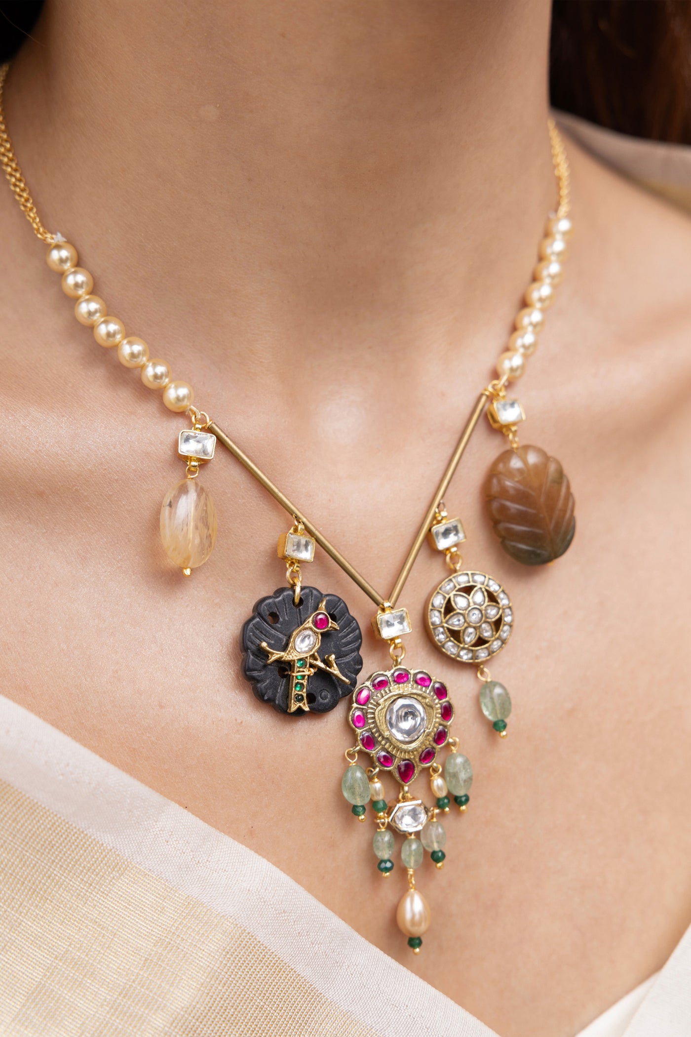 Joules by Radhika Yoshika Pendant Necklace indian designer wear online shopping melange singapore
