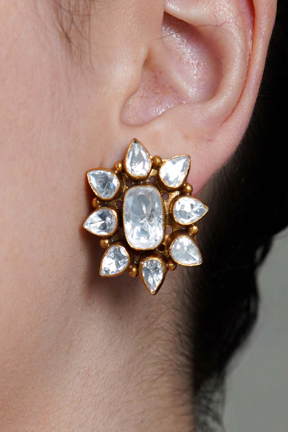 Joules by Radhika Zyana Glow Stud Earrings designer wear online shopping melange singapore 
