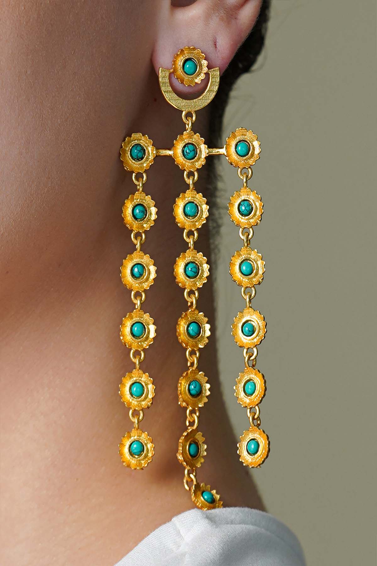 Joules by Radhika Zyrune Chandeliers Earrings indian designer wear online shopping melange singapore 