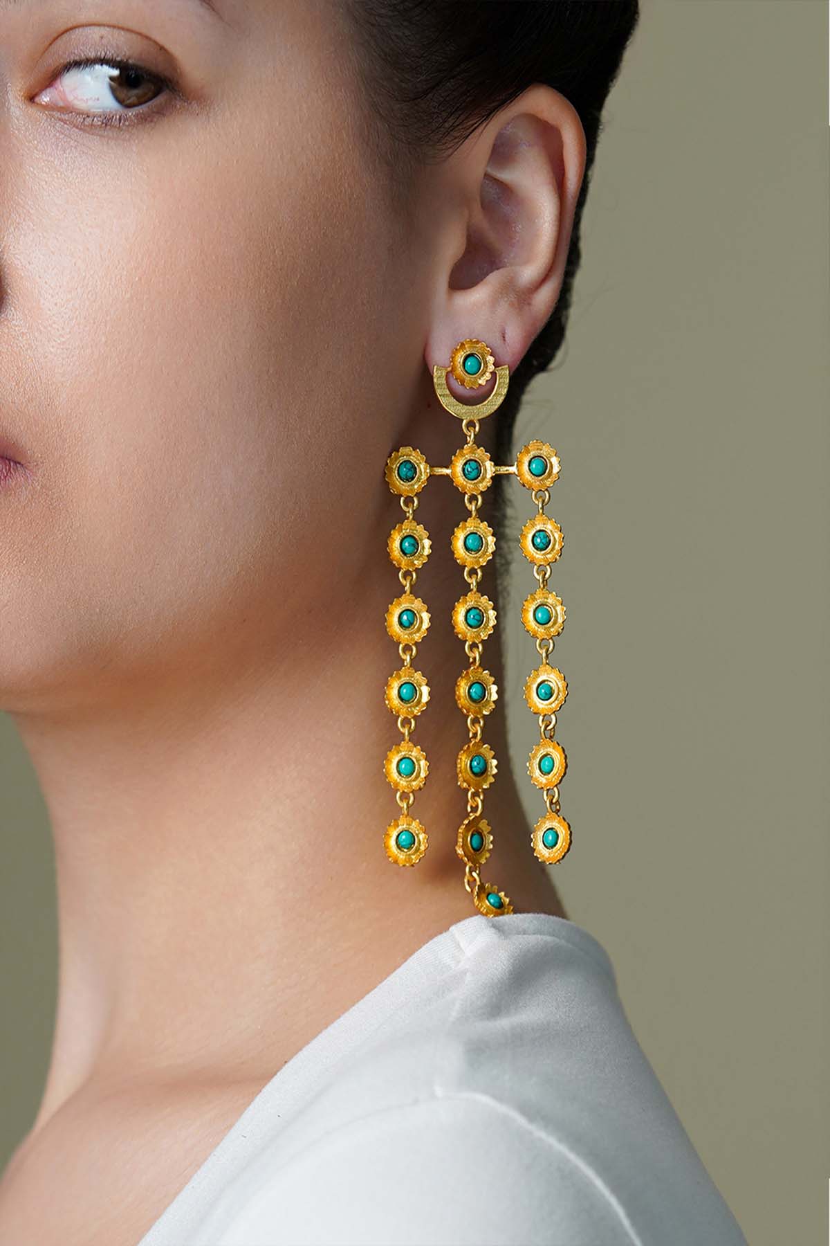 Joules by Radhika Zyrune Chandeliers Earrings indian designer wear online shopping melange singapore 
