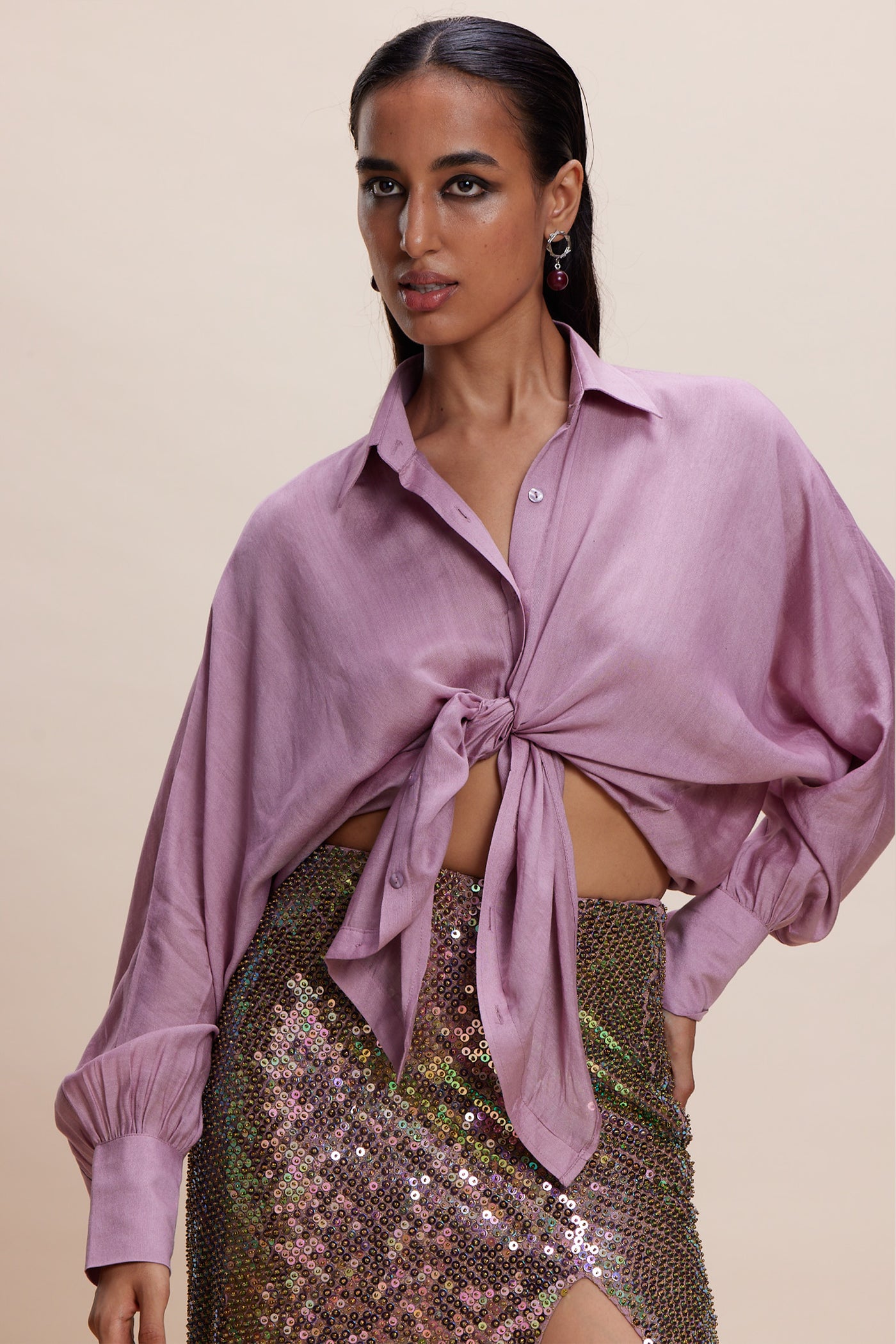 Kangana Trehan Blingy Slit Skirt with Blouse indian designer wear online shopping melange singapore
