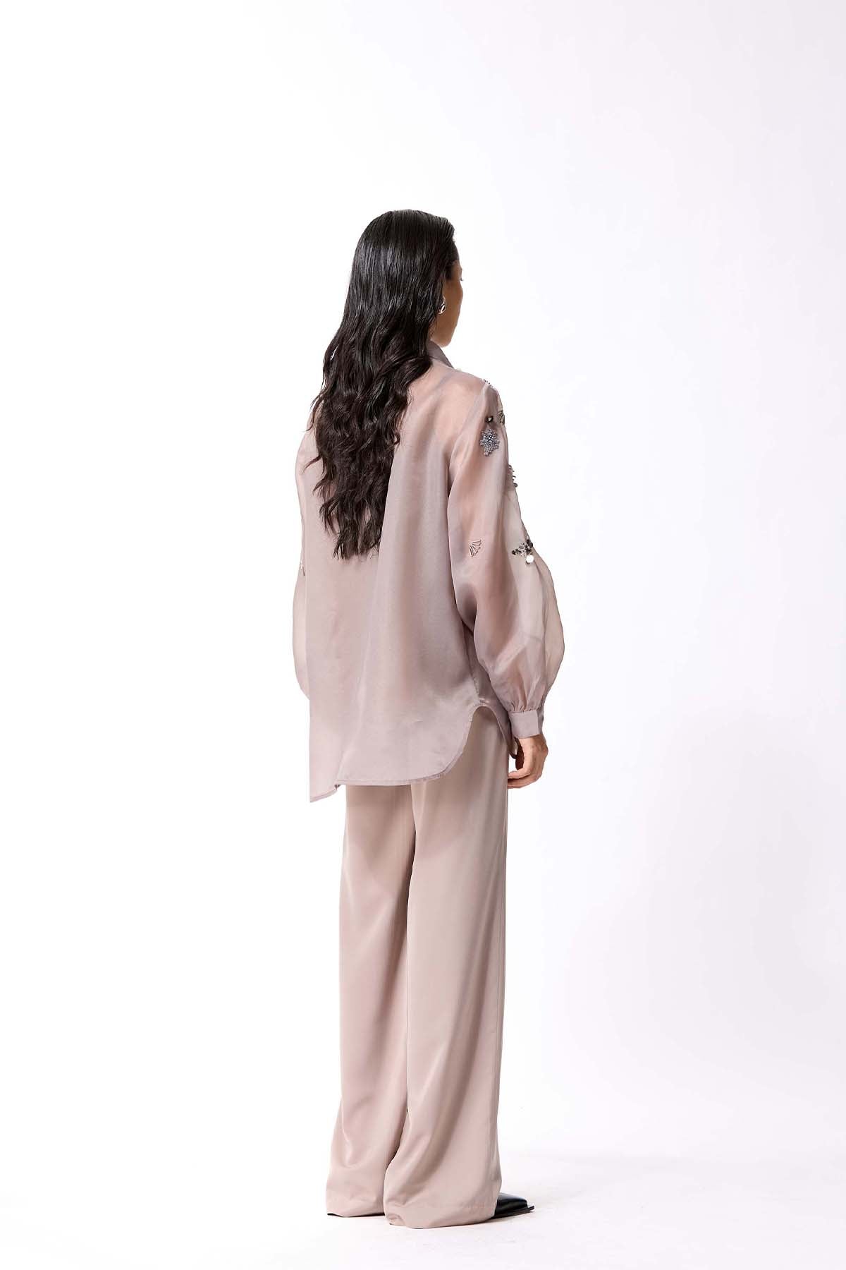 Kanika Goyal Label Beige Ardea Top indian designer wear online shopping melange singapore 
