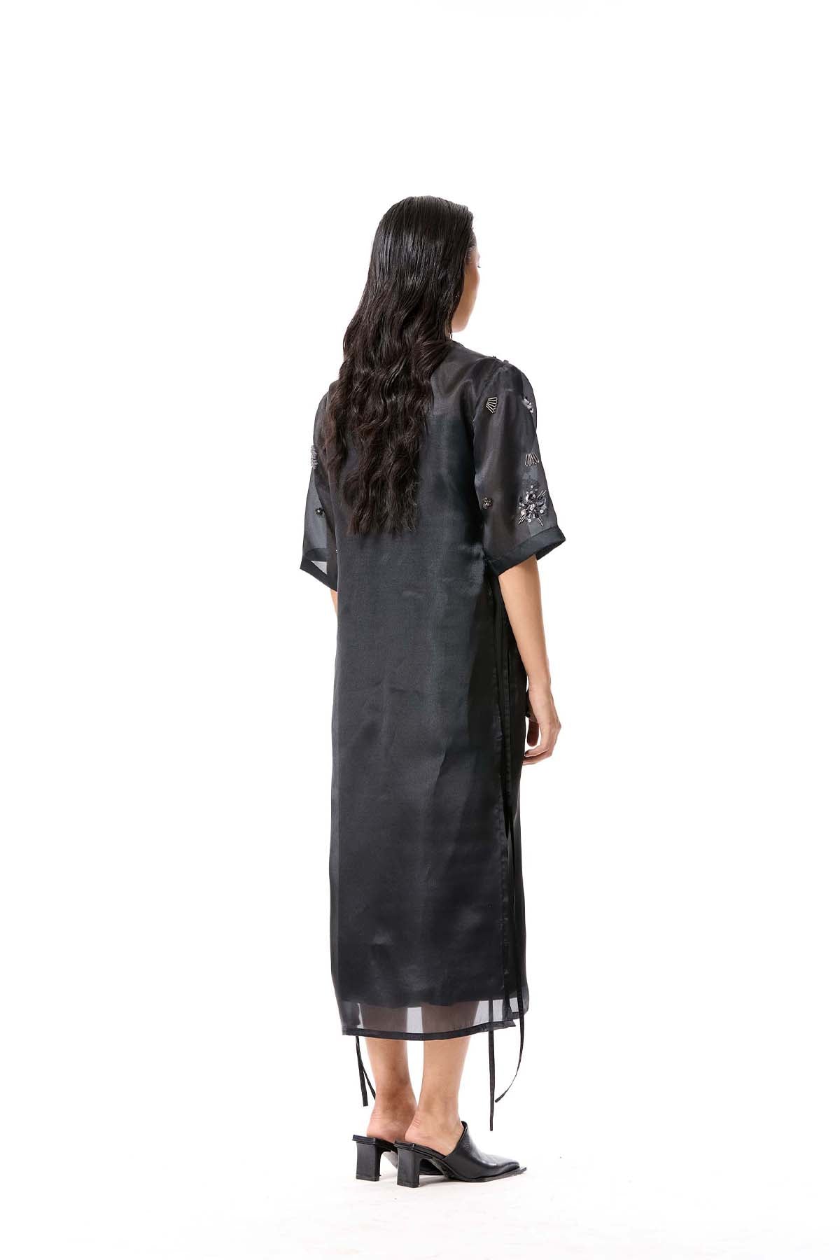 Kanika Goyal Label Black Ardea Dress indian designer wear online shopping melange singapore 