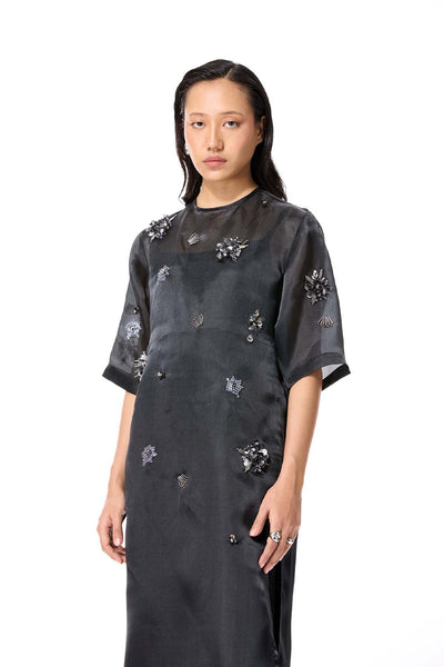 Kanika Goyal Label Black Ardea Dress indian designer wear online shopping melange singapore 