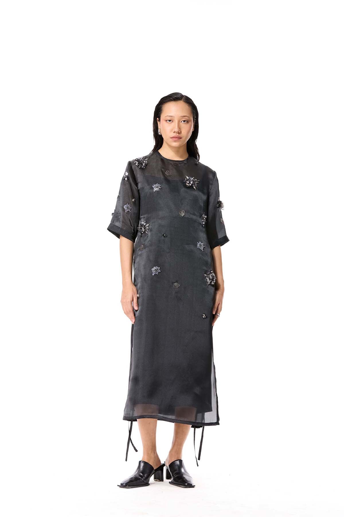 Kanika Goyal Label Black Ardea Dress indian designer wear online shopping melange singapore 