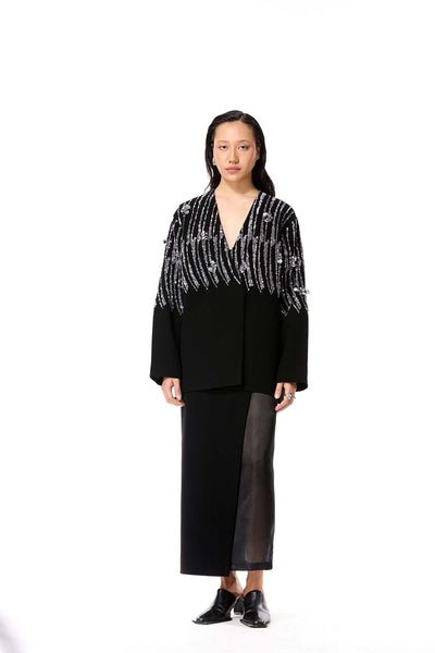 Kanika Goyal Label Black Eiren Skirt indian designer wear online shopping melange singapore 
