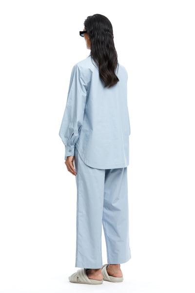 Kanika Goyal Label Blue Solid Ankle Length Pants indian designer wear online shopping melange singapore