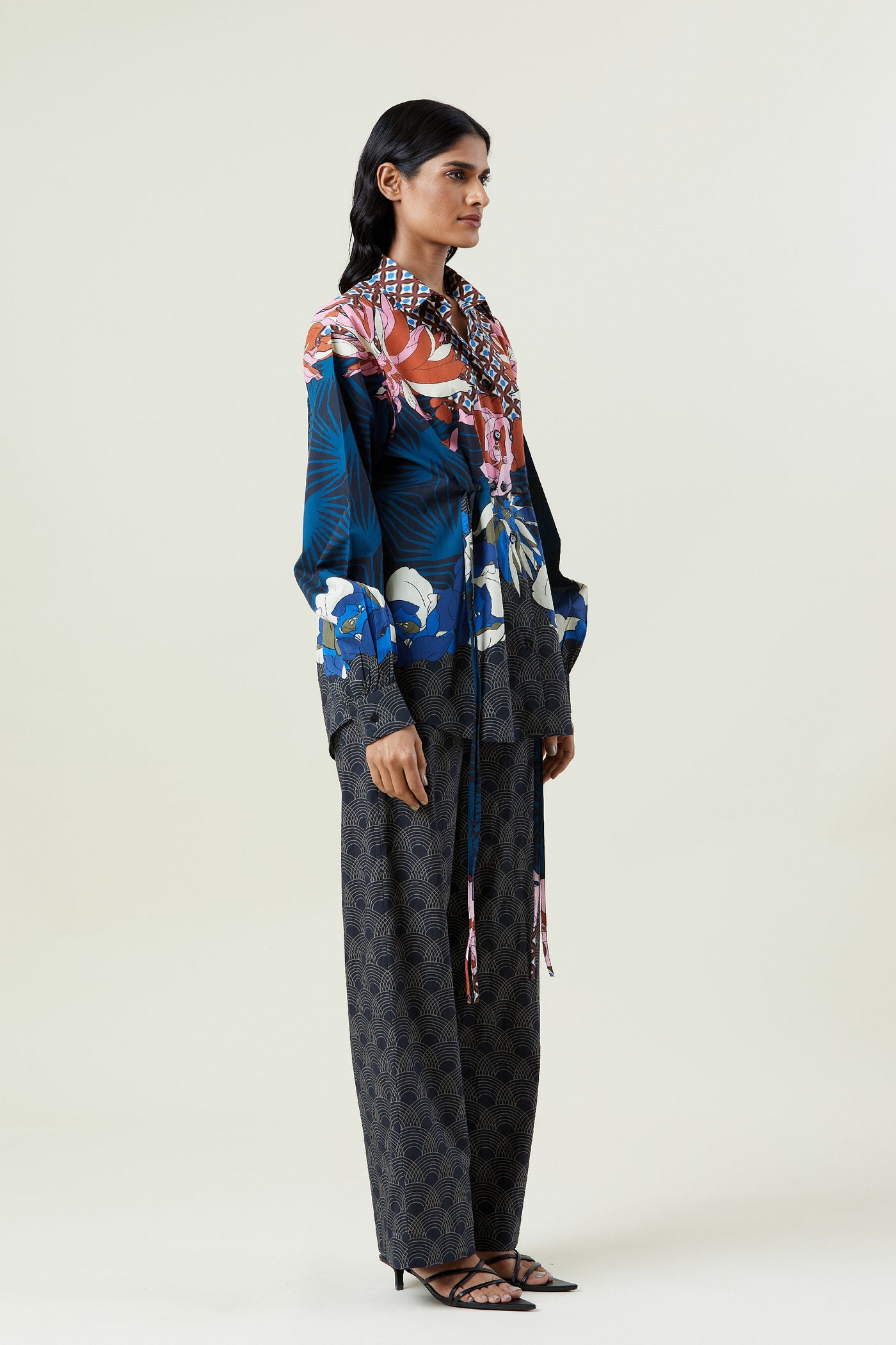Kanika Goyal Label Camellia Printed Co-ordinated Set indian designer wear online shopping melange singapore