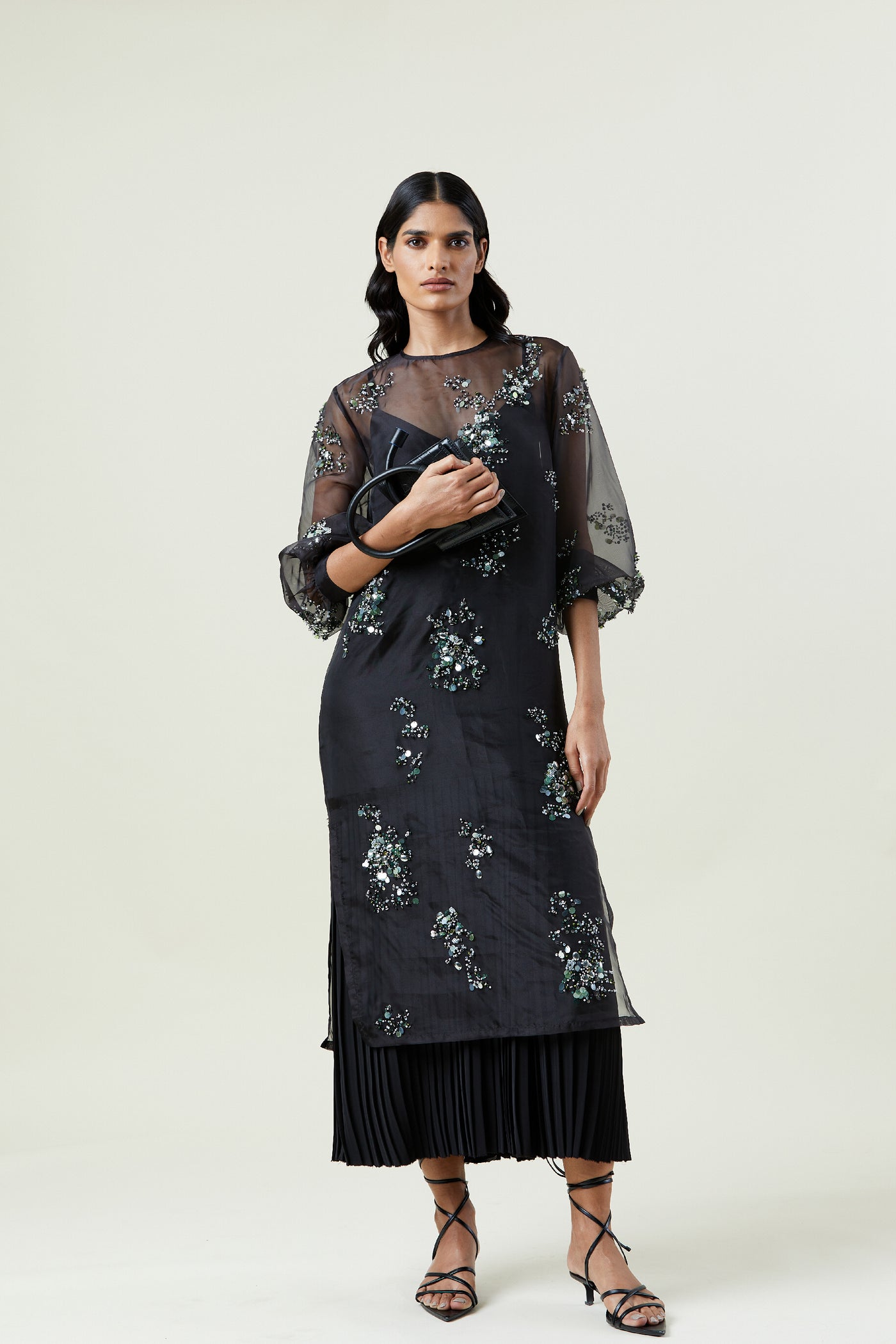 Kanika Goyal Label Celestia Embellished Dress indian designer wear online shopping melange singapore