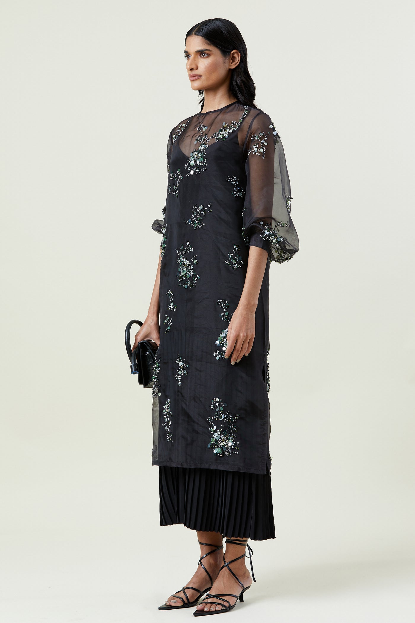 Kanika Goyal Label Celestia Embellished Dress indian designer wear online shopping melange singapore