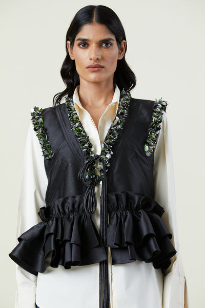 Kanika Goyal Label Dara Embellished Gilet indian designer wear online shopping melange singapore