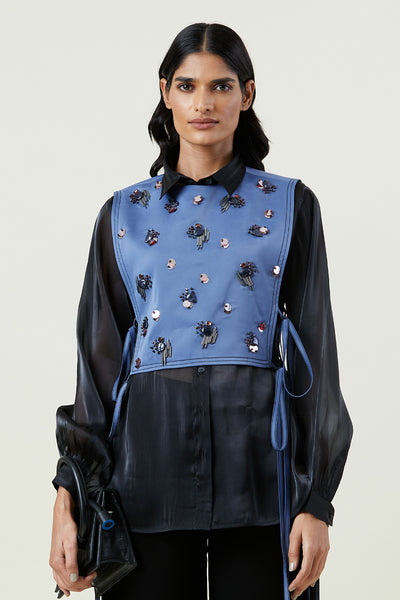 Kanika Goyal Label Ella Embellished Bib indian designer wear online shopping melange singapore