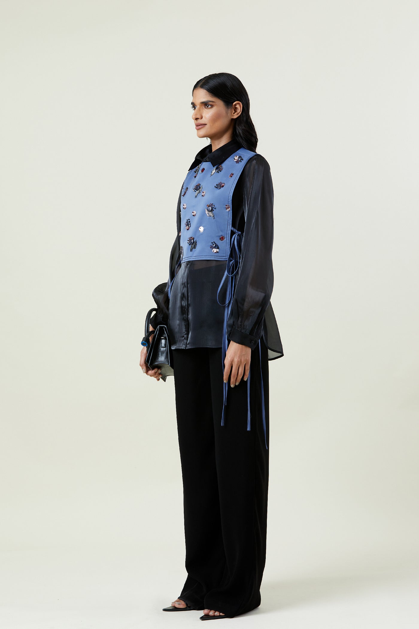 Kanika Goyal Label Ella Embellished Bib indian designer wear online shopping melange singapore