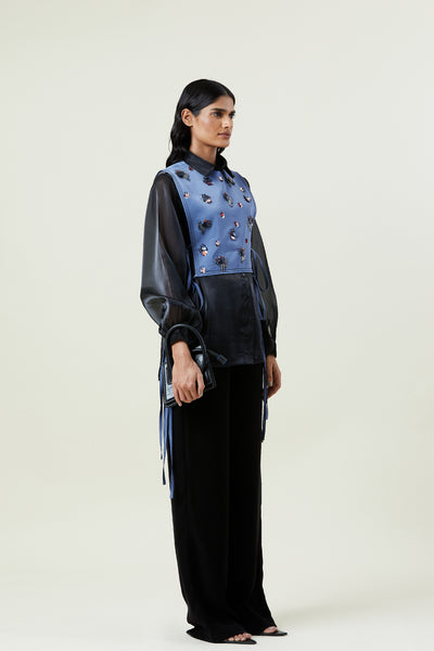 Kanika Goyal Label Ella Embellished Bib indian designer wear online shopping melange singapore