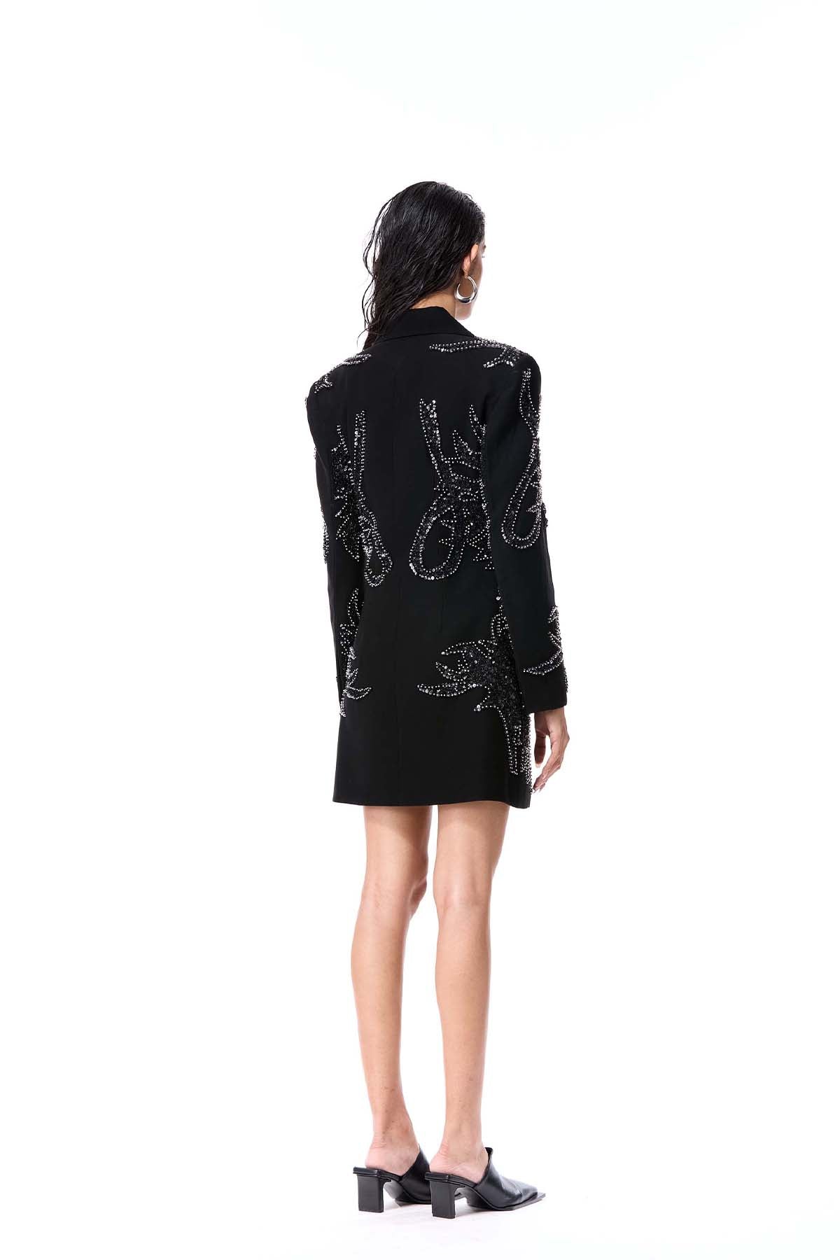 Kanika Goyal Label Fiery Bloom Blazer Dress indian designer wear online shopping melange singapore 