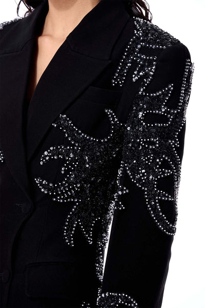 Kanika Goyal Label Fiery Bloom Blazer Dress indian designer wear online shopping melange singapore 