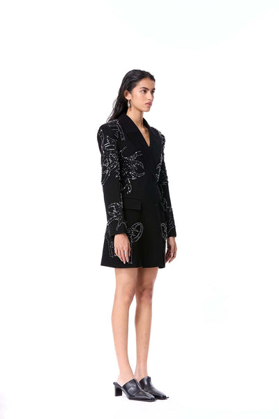 Kanika Goyal Label Fiery Bloom Blazer Dress indian designer wear online shopping melange singapore 