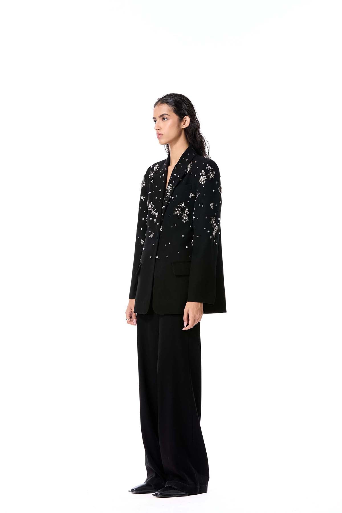 Kanika Goyal Label Gleam Fold Blazer indian designer wear online shopping melange singapore 