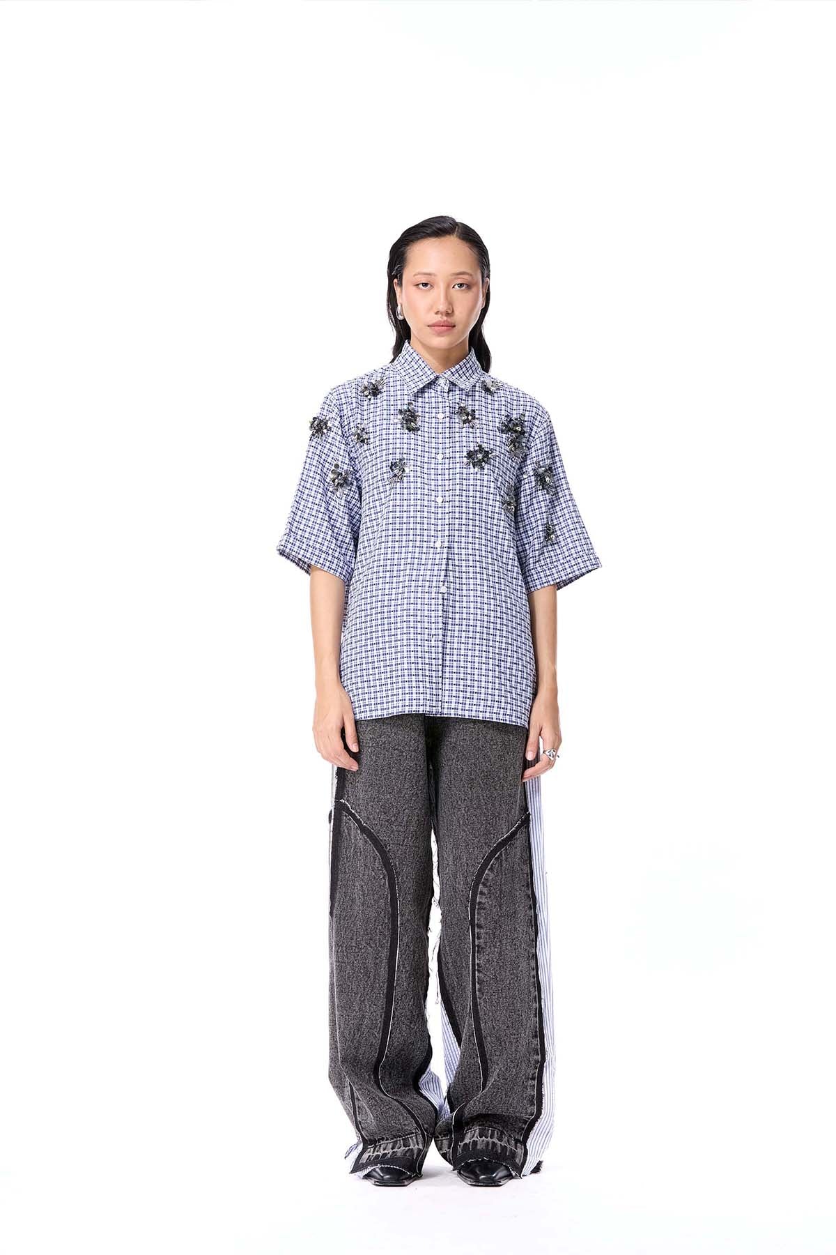 Kanika Goyal Label Iron Halo Shirt indian designer wear online shopping melange singapore 