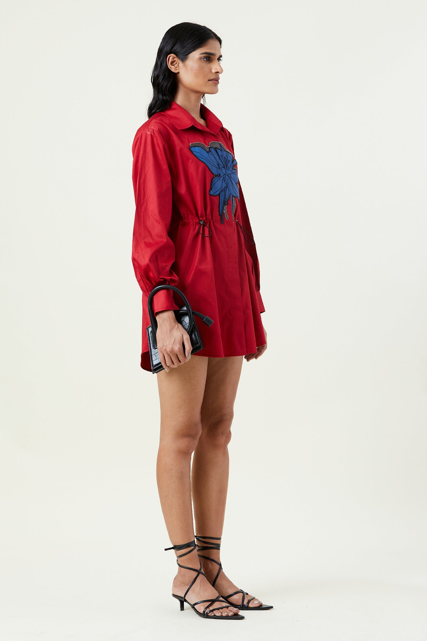Kanika Goyal Label Ixia Appliquè Shirt Dress indian designer wear online shopping melange singapore