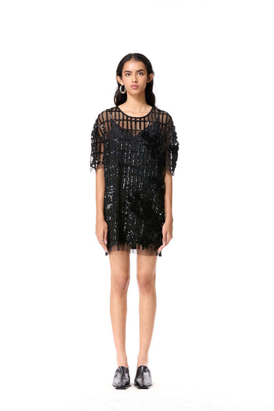 Kanika Goyal Label Kairis Embellished Mini Dress indian designer wear online shopping melange singapore 