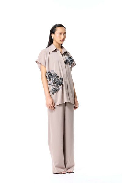 Kanika Goyal Label Lumez Embellished Top indian designer wear online shopping melange singapore 