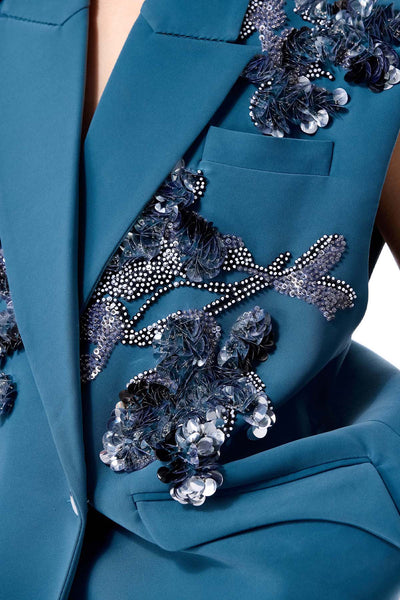 Kanika Goyal Label Lumez Embellished Vest indian designer wear online shopping melange singapore 
