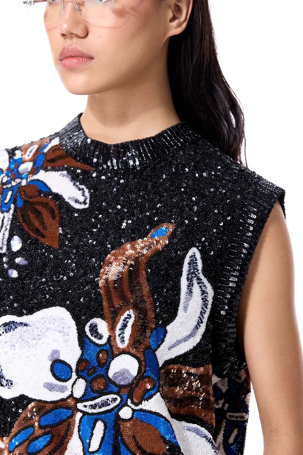 Kanika Goyal Label Porcelain Embellished Top indian designer wear online shopping melange singapore 