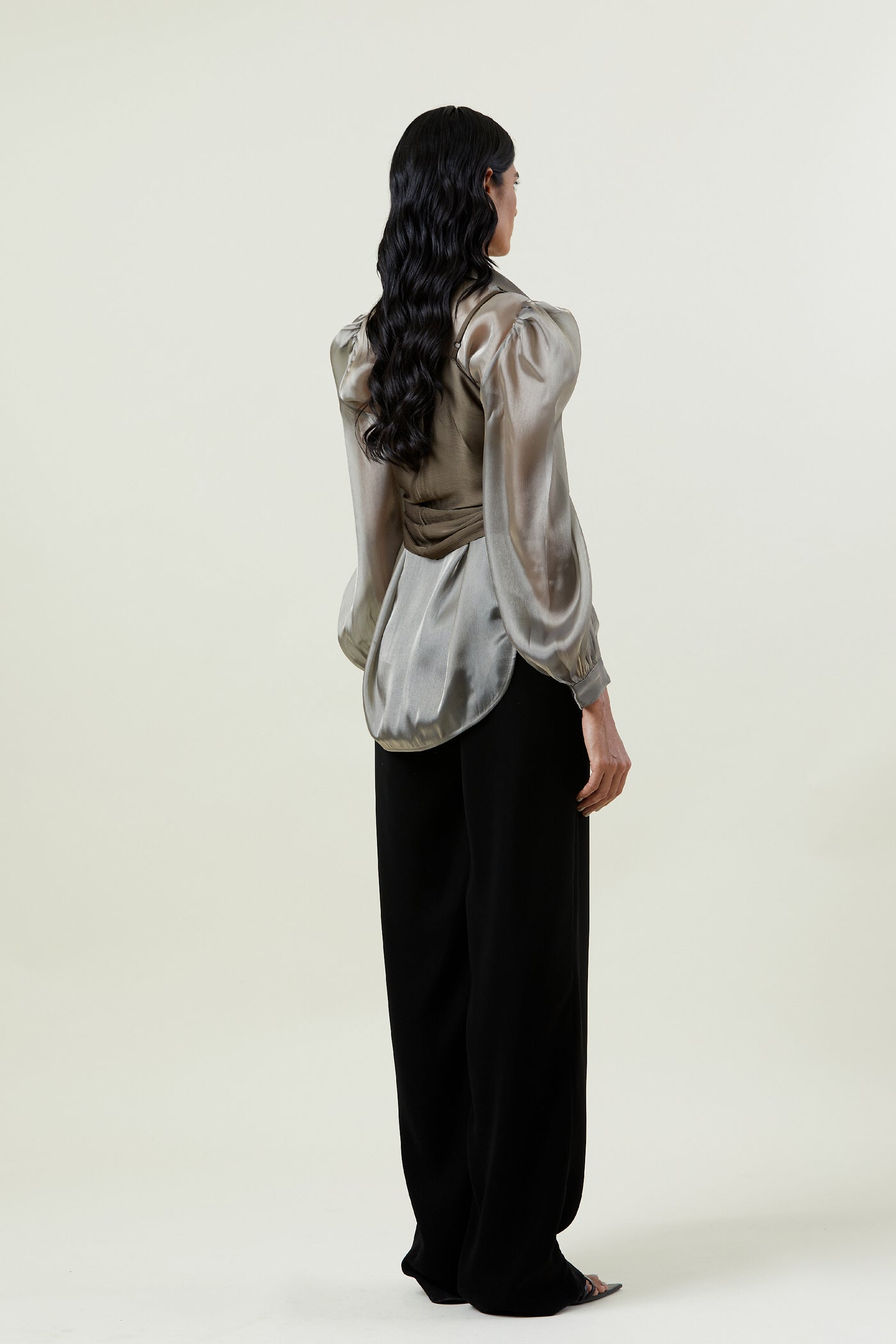 Kanika Goyal Label Scarf Tie Up Top indian designer wear online shopping melange singapore