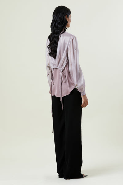 Kanika Goyal Label Tilia Embellished Overlay Shirt Dusty Pink indian designer wear online shopping melange singapore