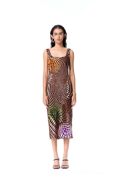 Kanika Goyal Label Warped Matter Embellished Dress indian designer wear online shopping melange singapore 

