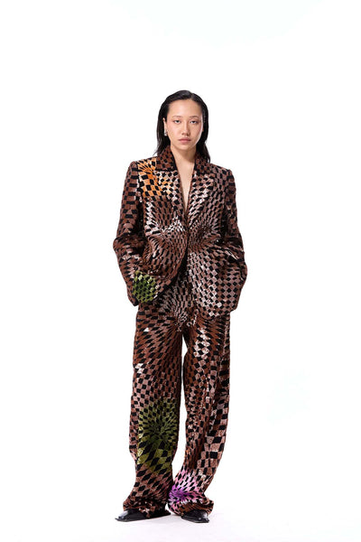 Kanika Goyal Label Warped Matter Embellished Pants indian designer wear online shopping melange singapore 