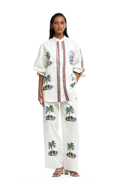 Kanika Goyal Label Wormhole Paradise Co ord Set indian designer wear online shopping melange singapore