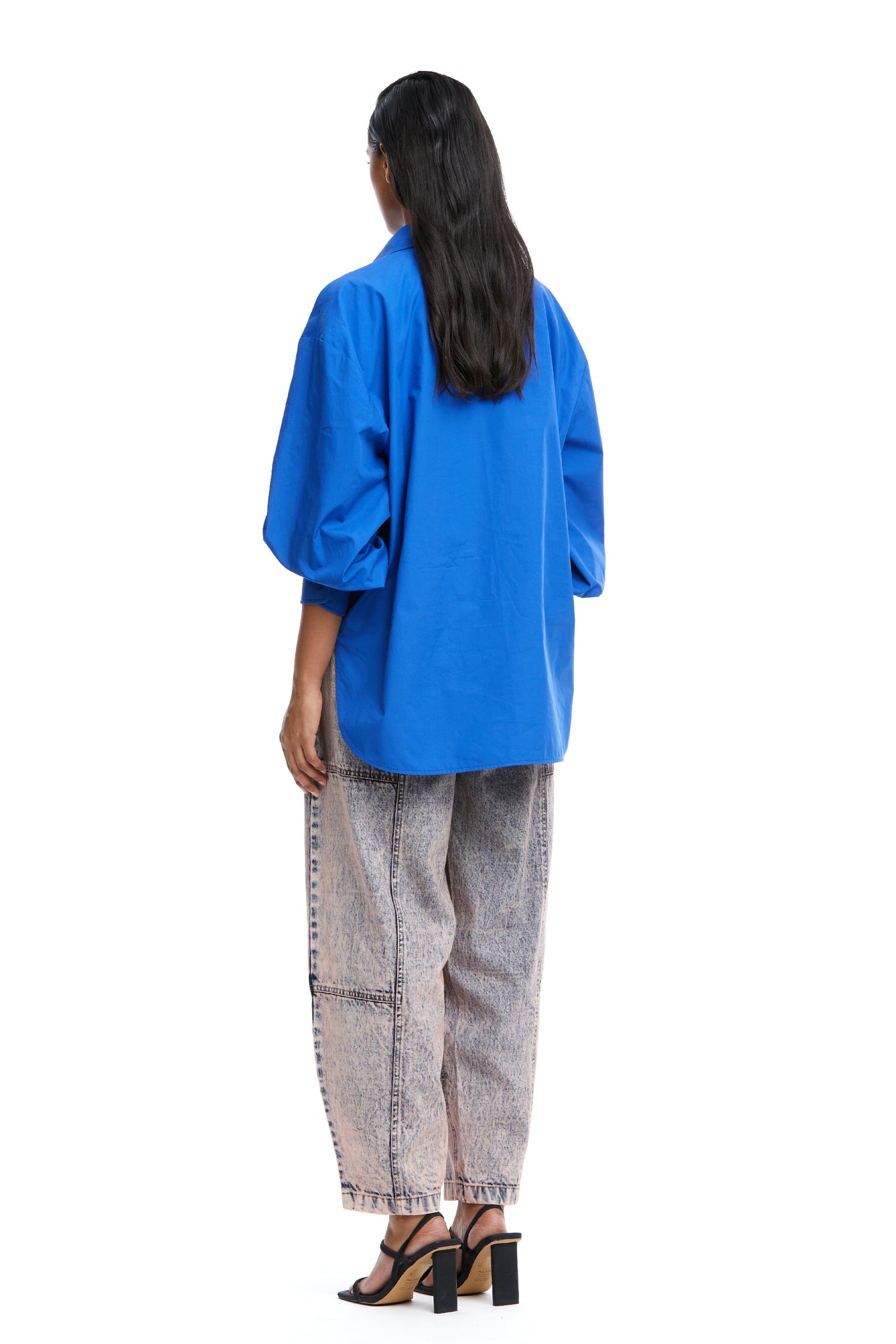 Kanika Goyal Label Algae Barrel Denim Grey indian designer wear online shopping melange singapore