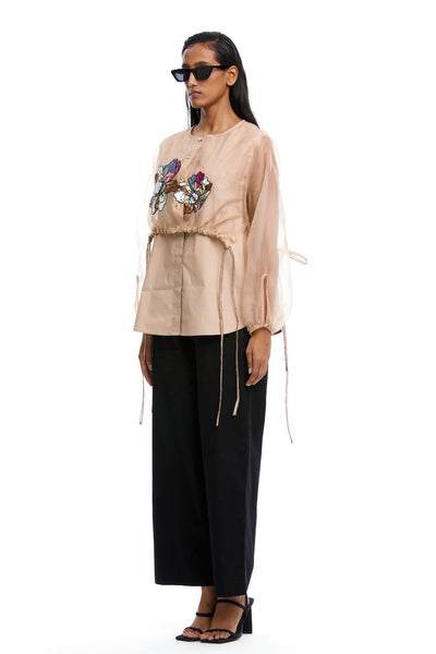Kanika Goyal Label Ayla Hand Embellished Shirt indian designer wear online shopping melange singapore