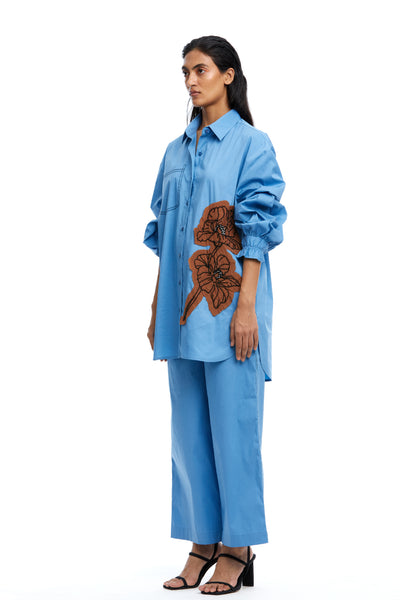 Kanika Goyal Label Heather Appliqué Shirt indian designer wear online shopping melange singapore