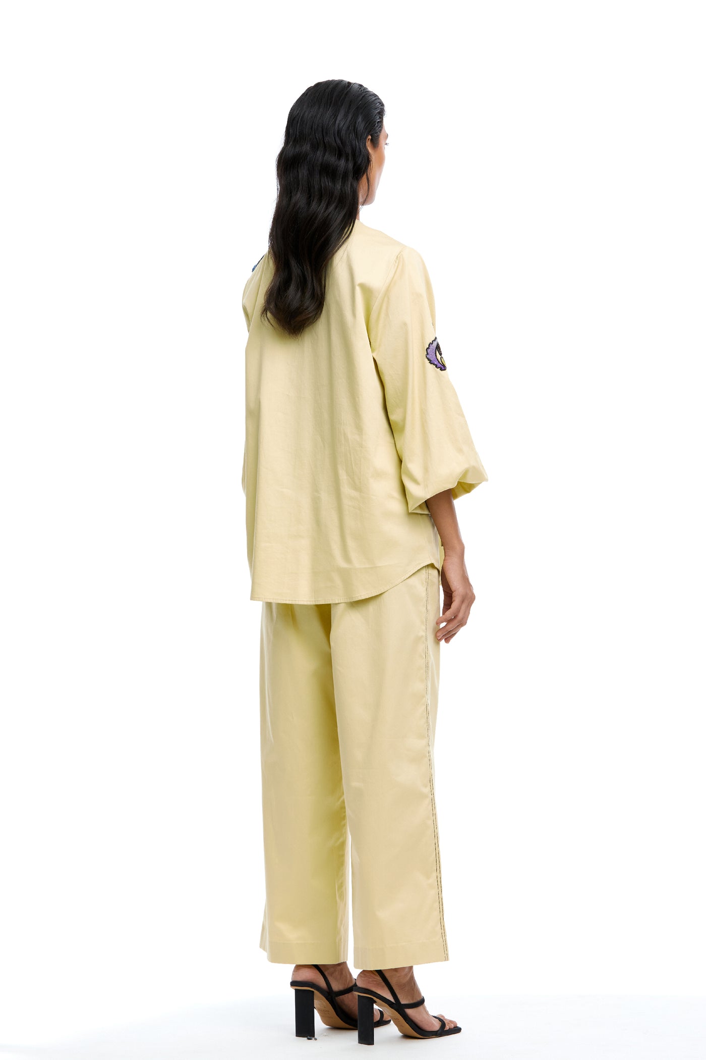 Kanika Goyal Label Nova Hand Embellished Wrap Shirt indian designer wear online shopping melange singapore