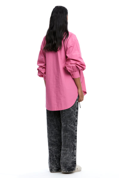 Kanika Goyal Label Sneaks Cord Tie up Shirt Pink indian designer wear online shopping melange singapore