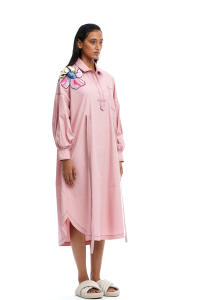 Kanika Goyal Label Talia Embellished Front Tie Dress indian designer wear online shopping melange singapore