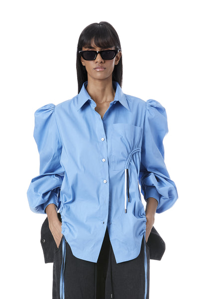 Kanika Goyal Label Dawn Ruched Pocket Shirt indian designer wear online shopping melange singapore
