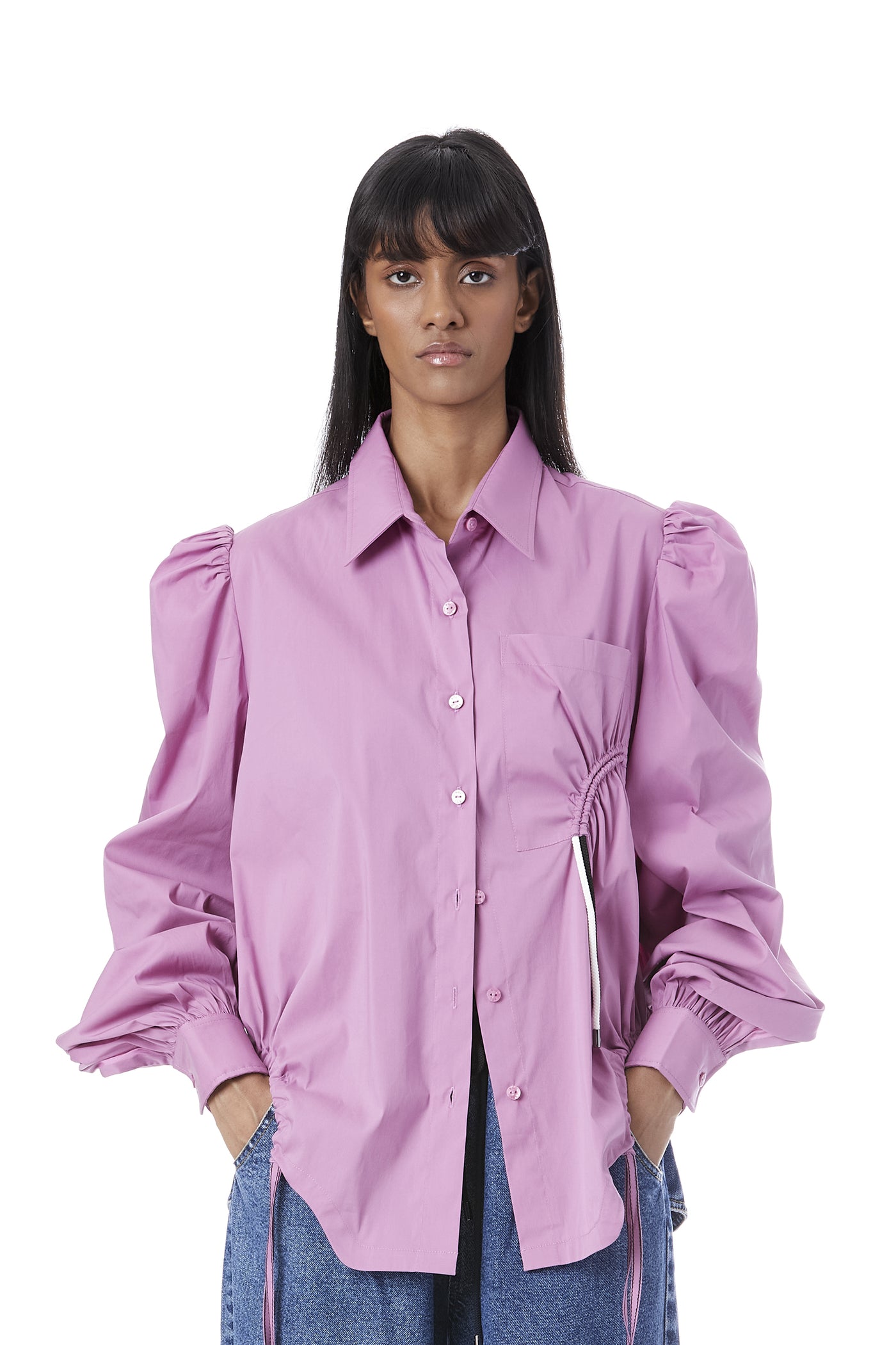 Kanika Goyal Label Dawn Ruched Pocket Shirt indian designer wear online shopping melange singapore