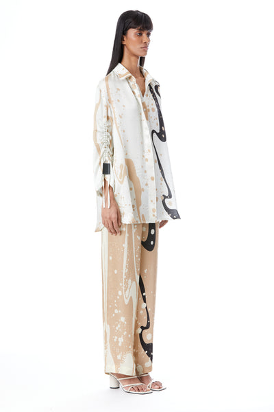 Kanika Goyal Label Magma Two Toned Coordinated Set Black indian designer wear online shopping melange singapore