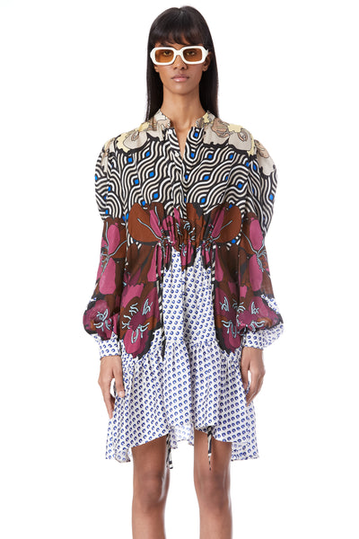 Kanika Goyal Label Peonies Retro Dress indian designer wear online shopping melange singapore