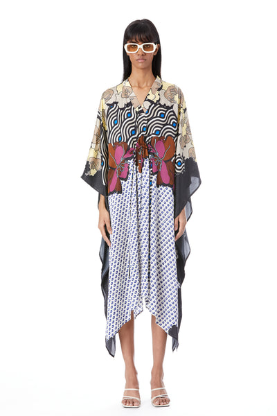 Kanika Goyal Label Peonies Retro Kaftan indian designer wear online shopping melange singapore