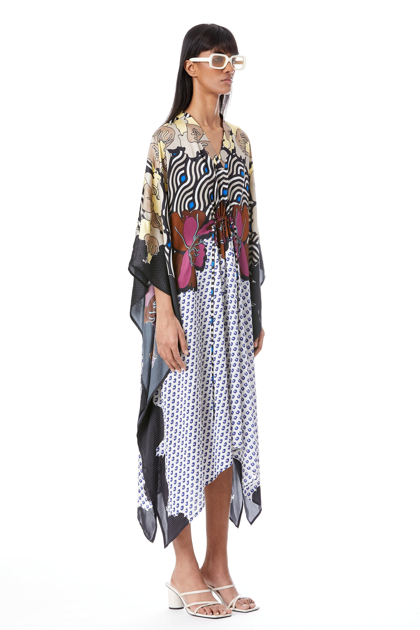 Kanika Goyal Label Peonies Retro Kaftan indian designer wear online shopping melange singapore