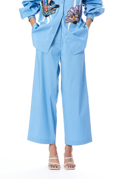 Label Kanika Goyal Solid Ankle Length Pants indian designer wear online shopping melange singapore
