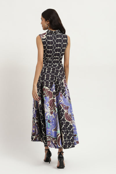 Label Ritu Kumar Black Cyra Shirt Dress indian designer wear online shopping melange singapore