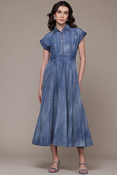 Blue Jolene Denim Long Dress