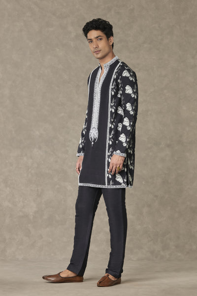 Masaba Menswear Black Chaand Kurta Set Indian designer wear online shopping melange singapore